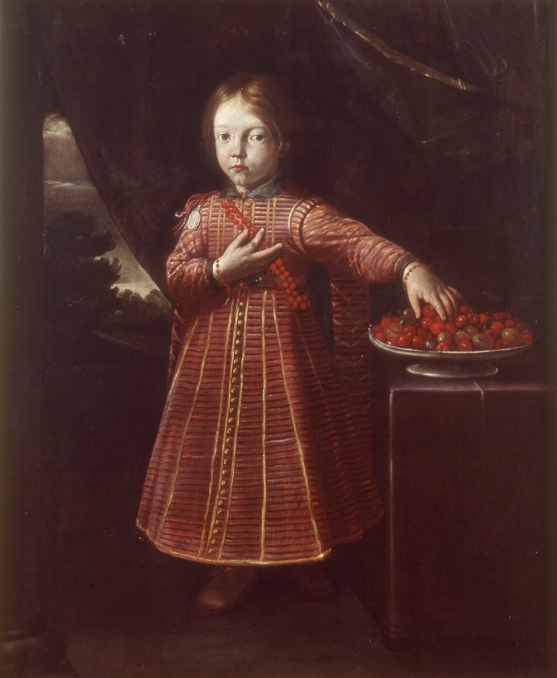 Pier Francesco Cittadini, Ritratto di bambina in piedi con piatto di ciliegie