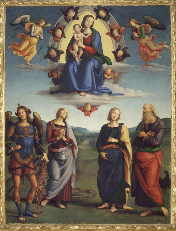 Perugino - Madonna col Bambino in gloria e Santi