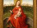 Maestro fiammingo del XV secolo - Madonna con il Bambino in un roseto