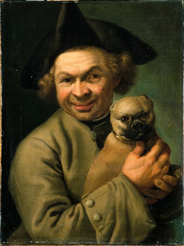 Stefano Gherardini - Uomo con cane in braccio