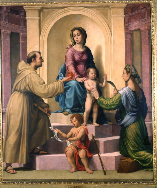 Bugiardini - Sposalizio mistico di Santa Caterina e i Santi Antonio da Padova e Giovannino